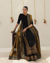 DYOT NEW JET BLACK SILK PARTY WEAR FZZZ-101