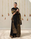 DYOT NEW JET BLACK SILK PARTY WEAR FZZZ-101