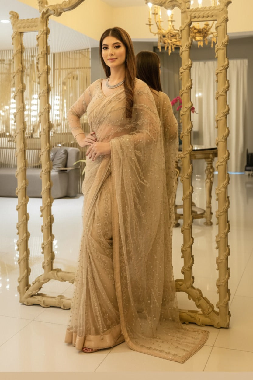 SABYASACHI NEW PARTY WEAR NET SAREE