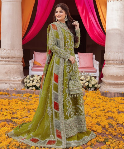 KANWAL MALIK NEW ANGRAKHA NET BRIDAL WEAR