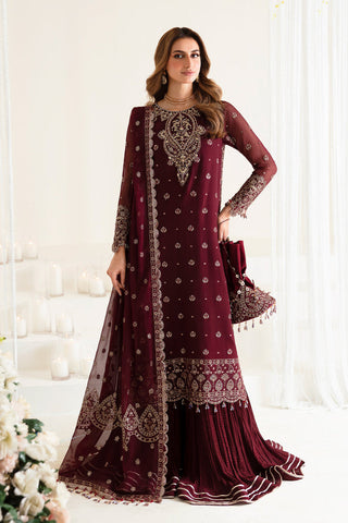 ALIZEH LUXURY WEDDING EMBROIDERED CHIFFON - 3 PC UNSTITCHED