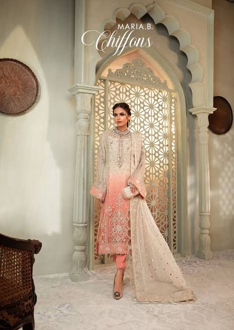Maria B Embroidered Suits Unstitched 3 Piece MB22CU D8 - Luxury Collection