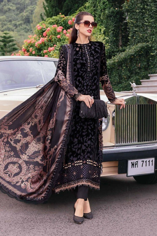 MARIA.B NEW JET BLACK VELVET PARTY WEAR