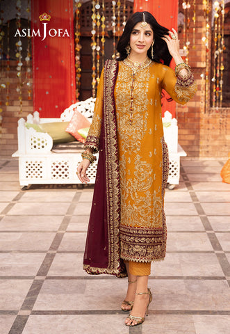 CHAMAK DHAMAK BY ASIM JOFA CHIFFON COLLECTION| UNSTITCHED MAYO DRESS|