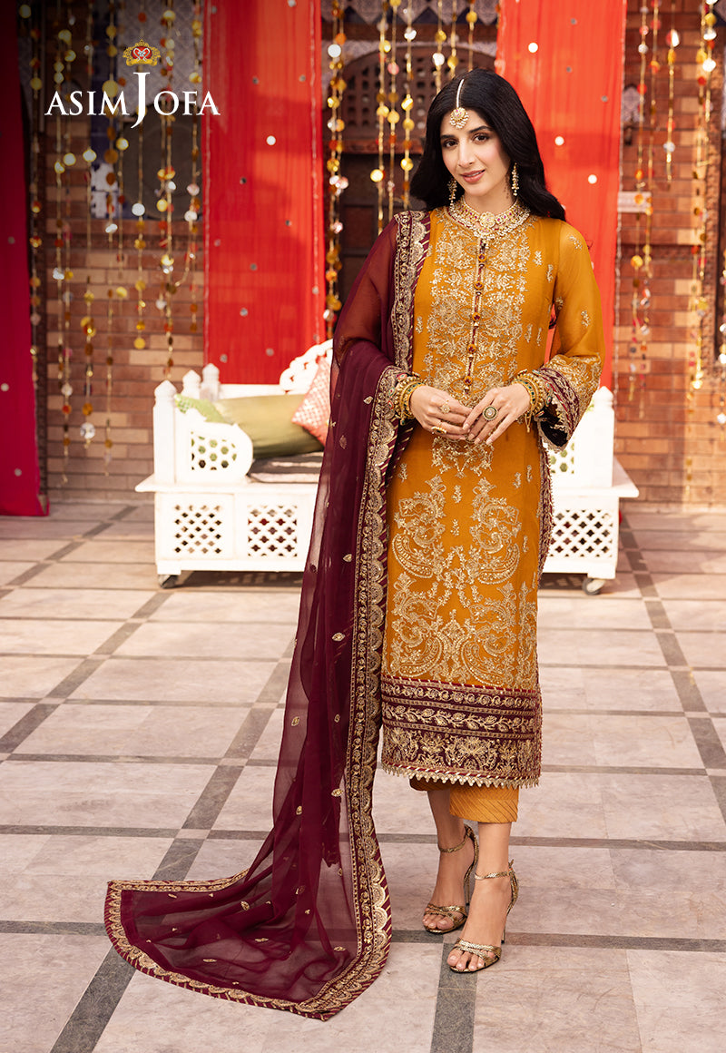 CHAMAK DHAMAK BY ASIM JOFA CHIFFON COLLECTION| UNSTITCHED MAYO DRESS|