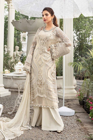 Maria.B Unstitched Embroidered Luxury Chiffon 3Pc Suit MPC-24-104