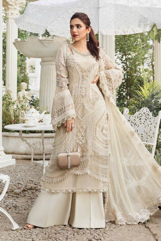 Maria.B Unstitched Embroidered Luxury Chiffon 3Pc Suit MPC-24-104