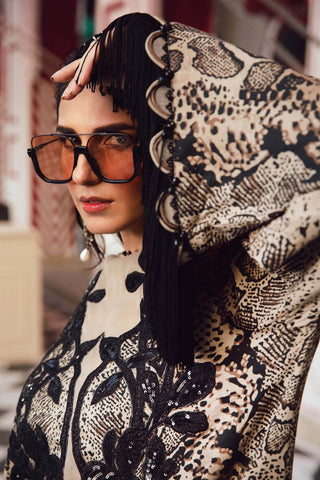 MARIA B PRINTED SILK PARTY WEAR