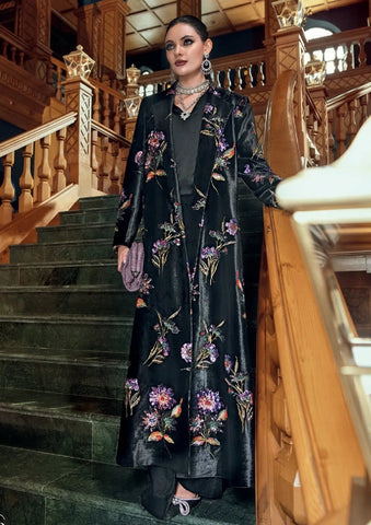 MARIA B NEW JET BLACK VELVET PARTY WEAR