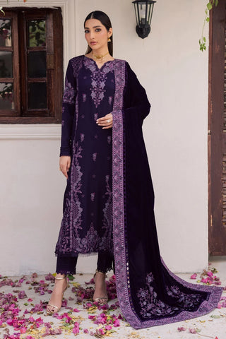 NUREH NEW PURPLE VELVET PARTY WEAR