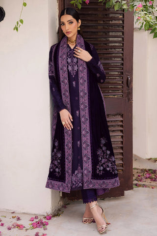 NUREH NEW PURPLE VELVET PARTY WEAR