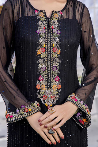 Khuda Baksh Black Formal  Chiffon Collection