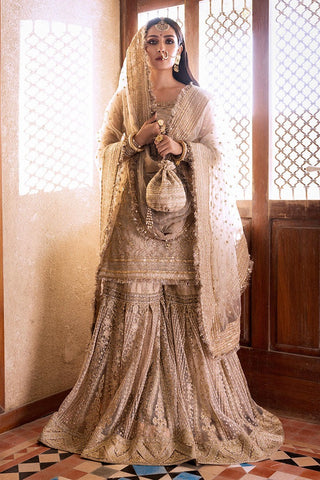 NAMEERA BY FAROOQ NEW BRIDAL T-PINK GHARARA