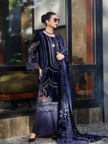 MARIA.B NEW BLUE VELVET PARTY WEAR