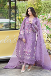 ANEELAS NEW LILAC ORGANZA PARTY WEAR
