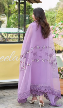 ANEELAS NEW LILAC ORGANZA PARTY WEAR