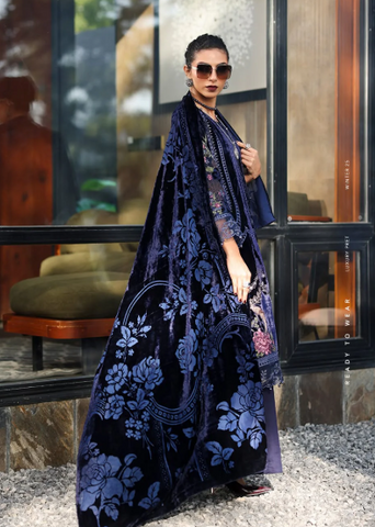 MARIA.B NEW BLUE VELVET PARTY WEAR