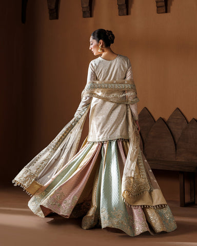 BAROQUE NEW CHIFFON PARTY WEAR SHARARA GBEZ-180