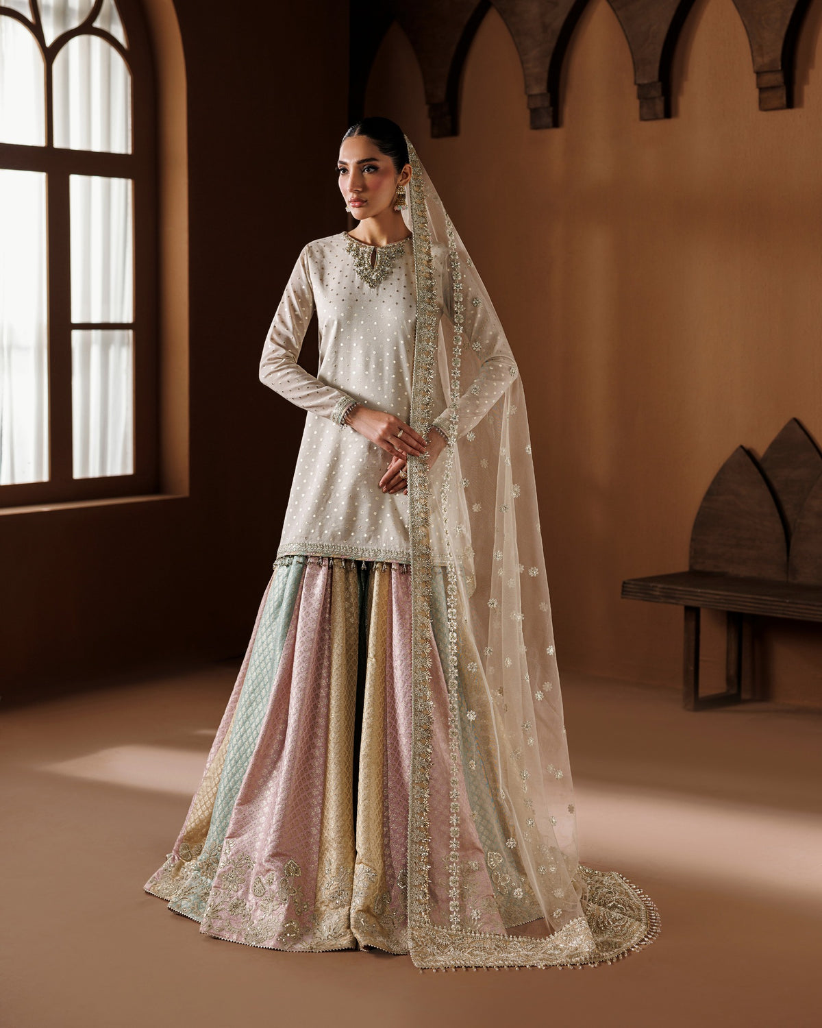 BAROQUE NEW CHIFFON PARTY WEAR SHARARA GBEZ-180