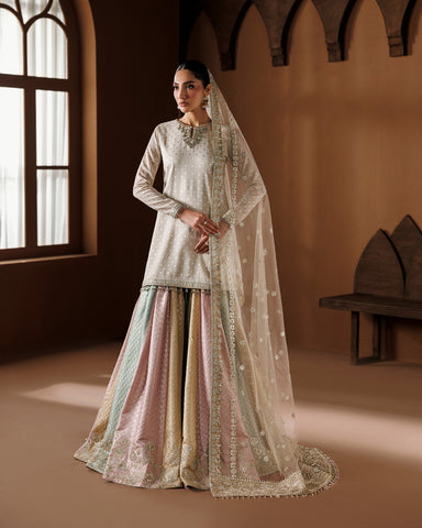 BAROQUE NEW CHIFFON PARTY WEAR SHARARA GBEZ-180