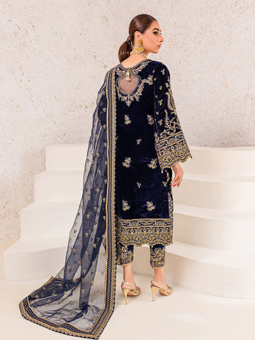 Gulaal Embroidered Velvet Suit - Unstitched 3 Piece - INSIYAH 03