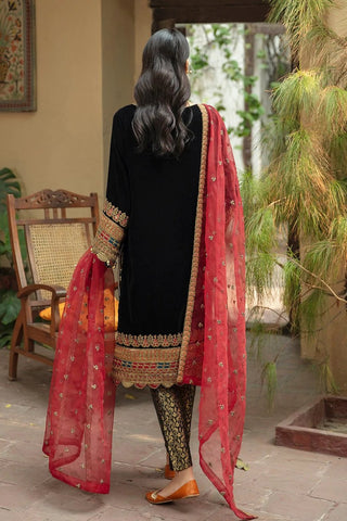 ASIM JOFA VELVET COLLECTION  EMBROIDERED FORMAL SUIT-03