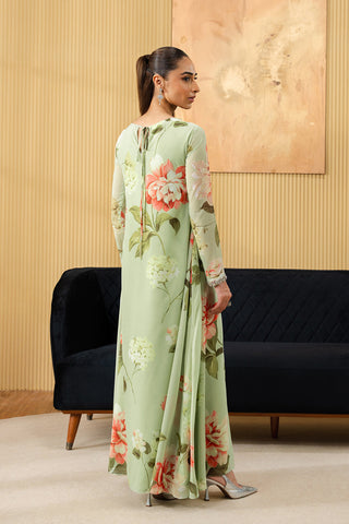 Lulusar Pistachio Digital Printed Silk Collection