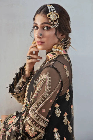 Zarlish By Mohsin Naveed Ranjha Black Organza Dress