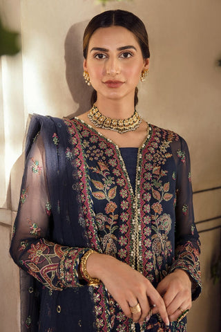 Afrozeh Blue Exclusive Collection Chiffon