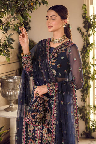 Afrozeh Blue Exclusive Collection Chiffon