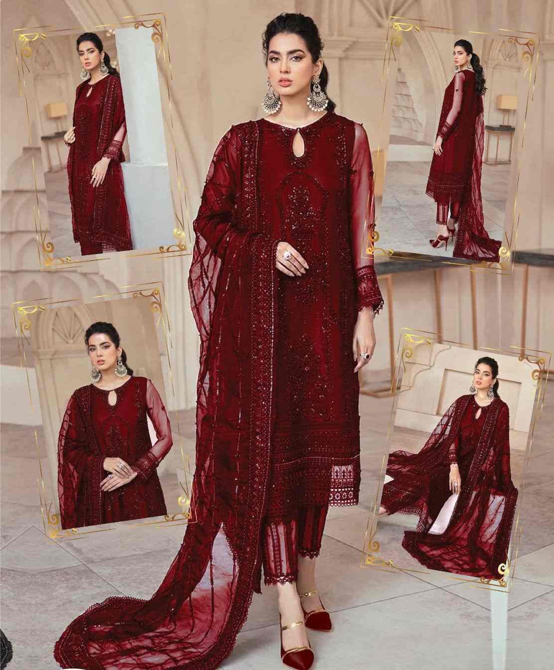 Mushq Maroon Formal Collection Net Replica