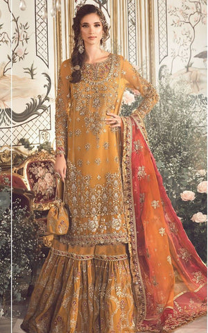 Maria B | Mbroidered Wedding Edition 23 | Mustard BD-2707