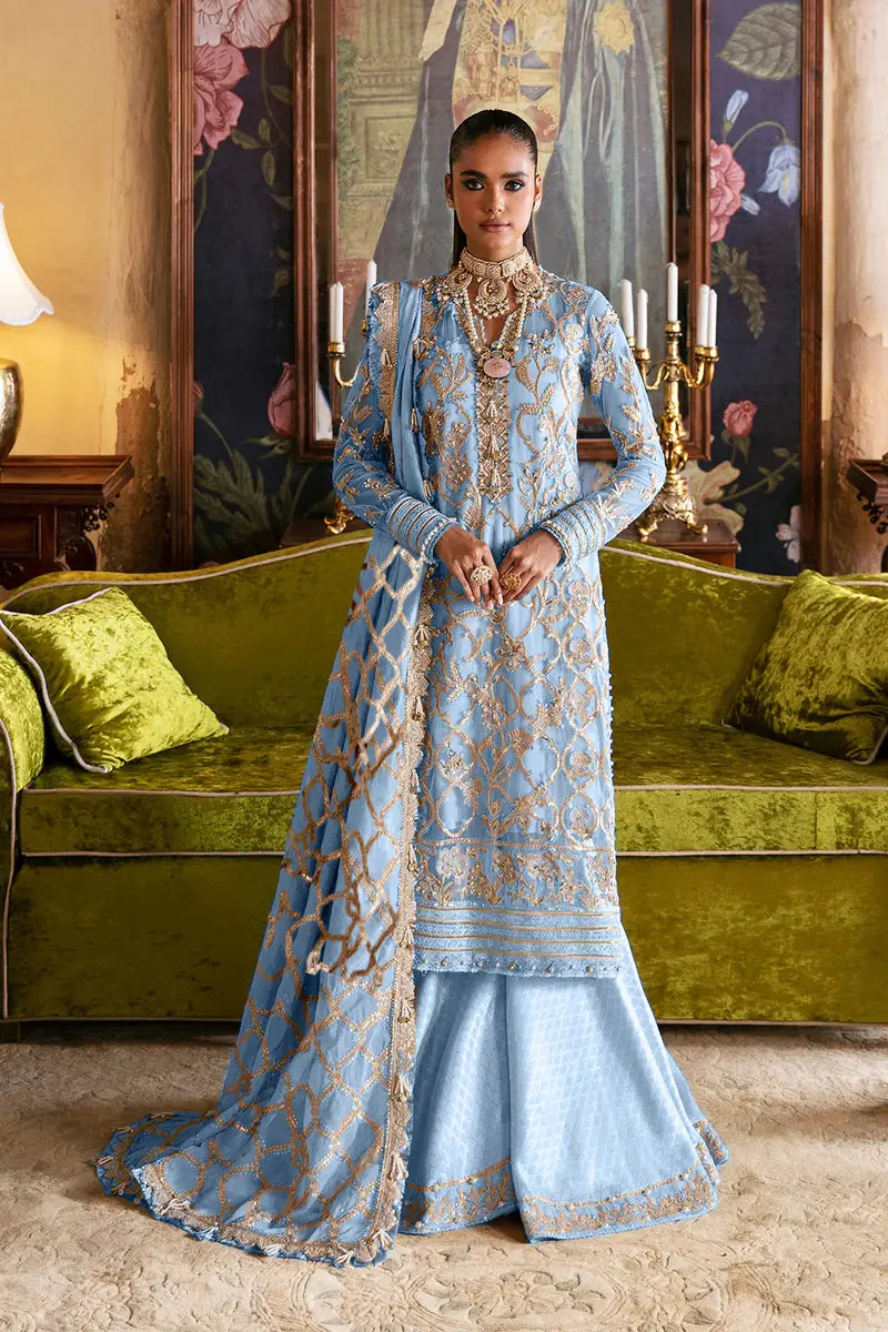 Bin Ilyas Blue Bridal Collection Net