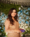 AROOB JATOI NEW GOLDEN CHIFFON PARTY WEAR SAREE