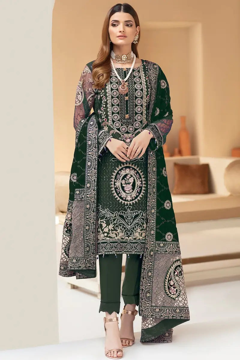 Ramsha Green Formal Collection Chiffon