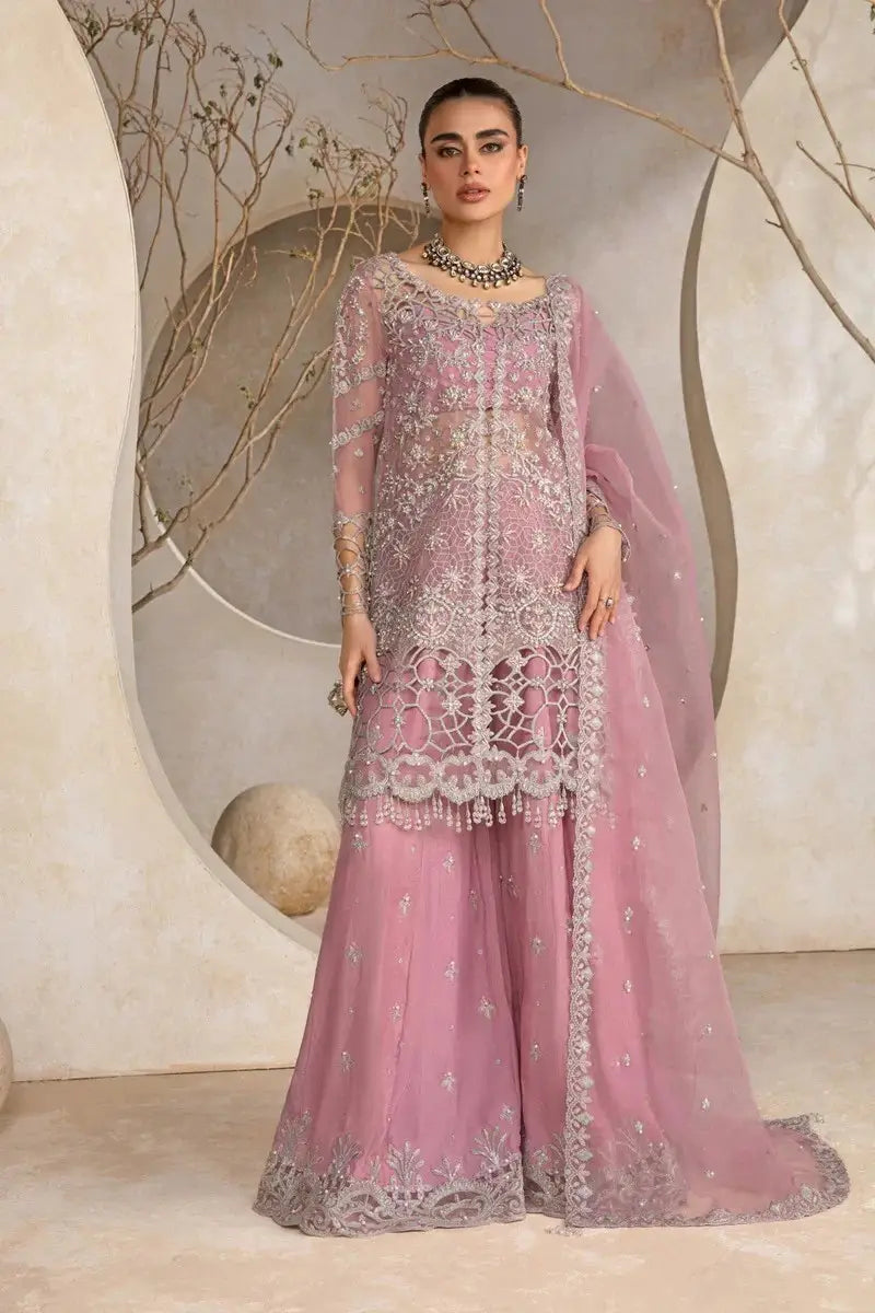 Rang Rasiya Pink Bridal Gharara Collection Organz