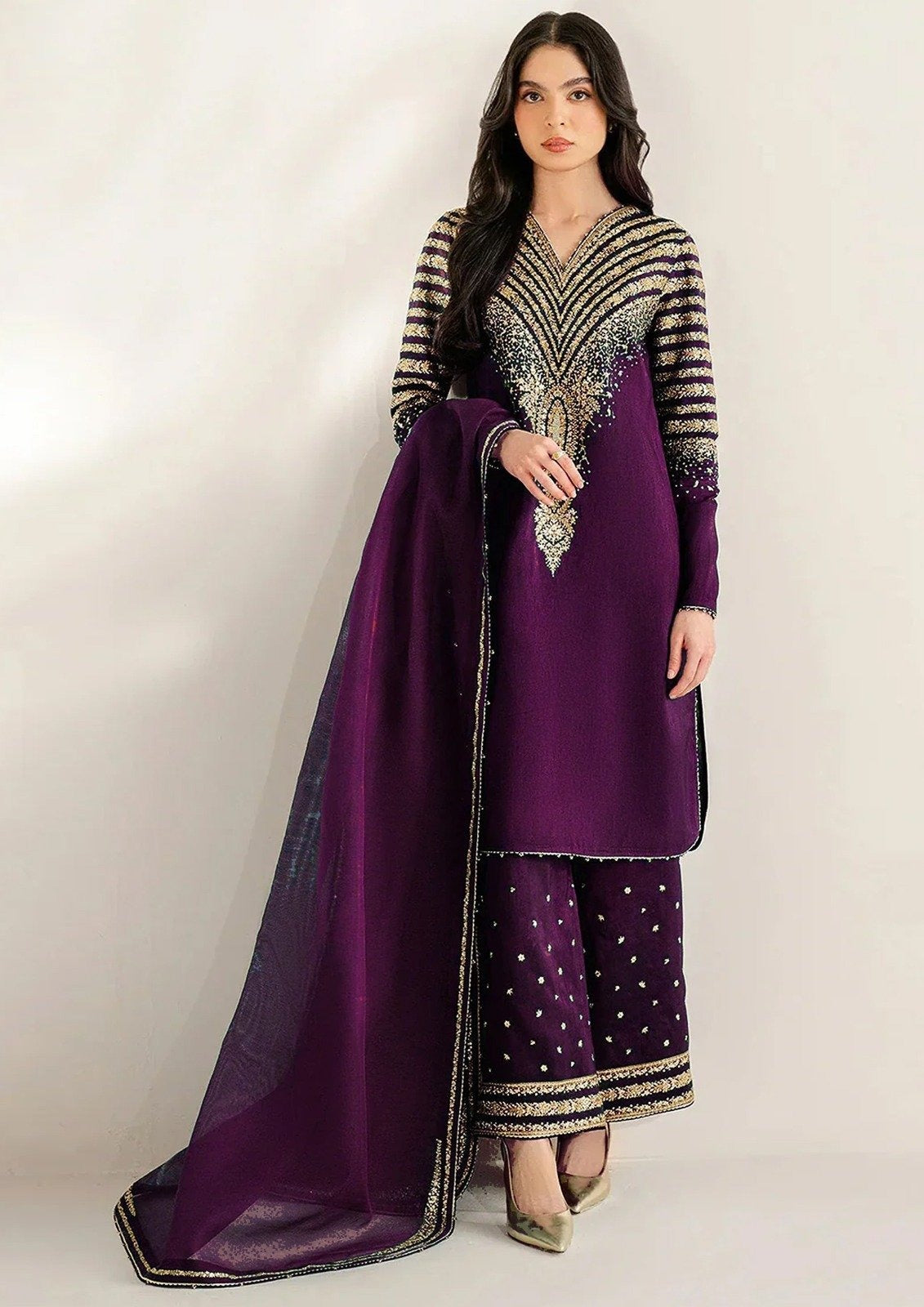 JAZMIN NEW PURPLE RAW SILK COLLECTION