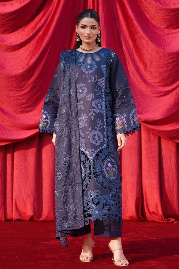 PARISHAY NEW BLUE CHIKANKARI LUXURY LAWN COLLECTION
