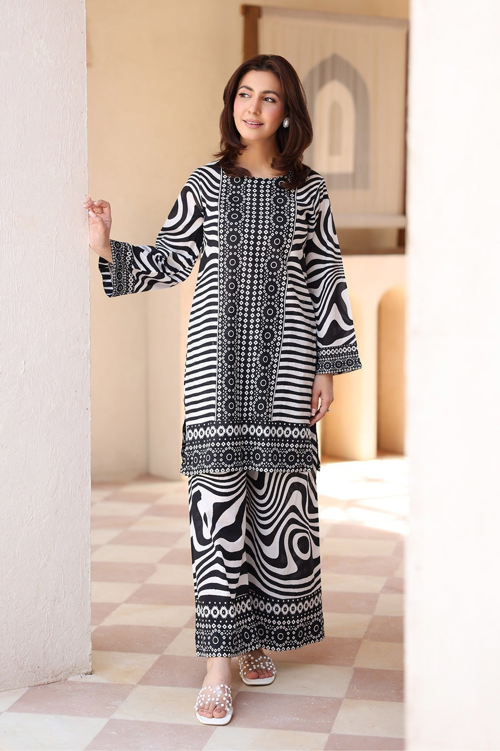 HADIZOUTFIT NEW PRINTED SILK DRESS