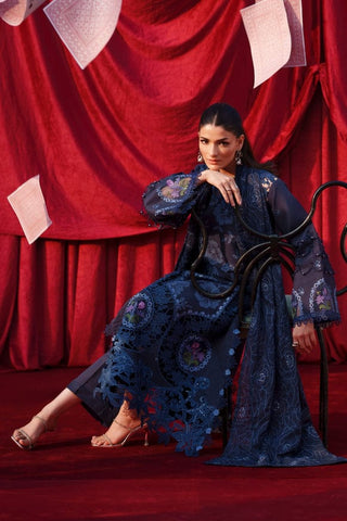PARISHAY NEW BLUE CHIKANKARI LUXURY LAWN COLLECTION
