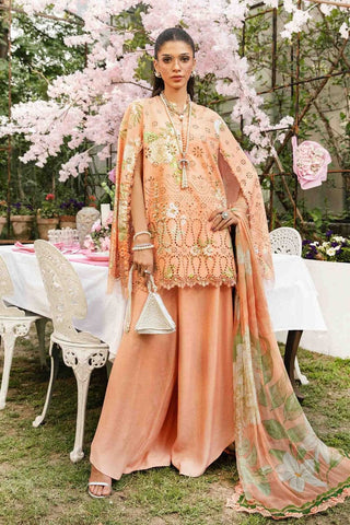 MARIA.B NEW PEACH PRINTED LUXURY LAWN COLLECTION