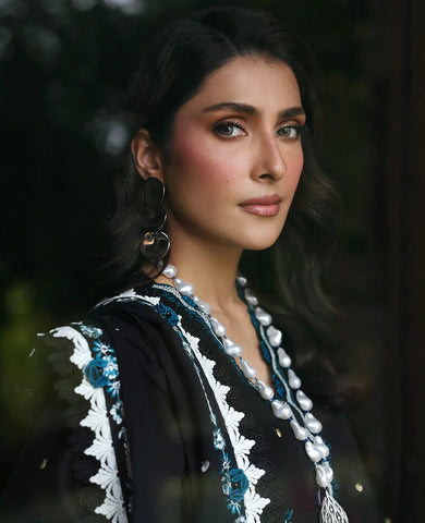 REPUBLIC NEW BLACK CHIKANKARI LAWN COLLECTION