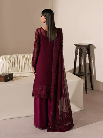 GULAL NEW MEHROON CHIFFON PARTY WEAR DIEZ-149