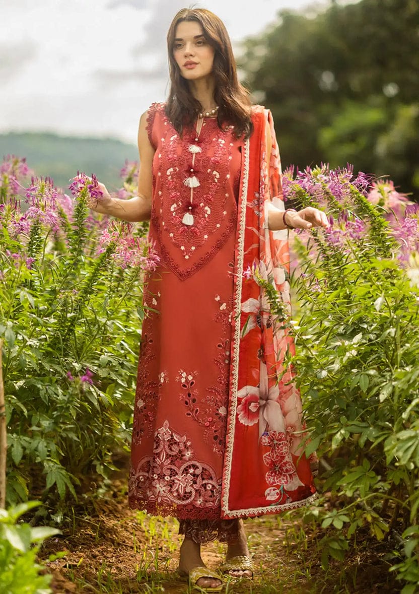 MUSHQ NEW RED EMBROIDERED LUXURY LAWN COLLECTION