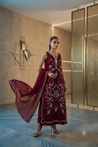 FARIDA HASSAN NEW RAW SILK PARTY WEAR