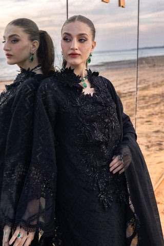 RANG RASIYA NEW JET BLACK CHIKANKARI LUXURY LAWN COLLECTION