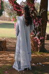QALAMKAR NEW GREY CHIKANKARI LUXURY LAWN COLLECTION