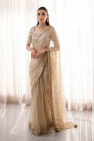 ANEELAS NEW BRIDAL NET SAREE