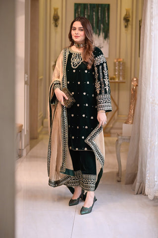 ANEELAS NEW VELVET PARTY WEAR