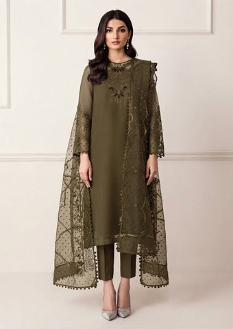 BAROQUE NEW MEHENDI CHIFFON FORMAL WEAR BIZZ-142